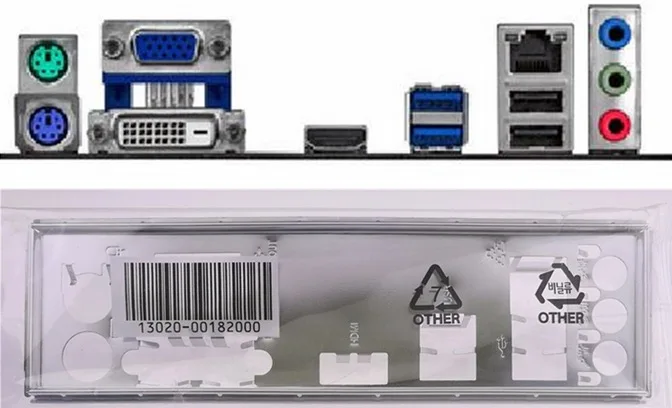 

New I/O shield back plate of motherboard for H61M-A H61M-PLUS H61M-A/USB3 just shield backplate Free shipping