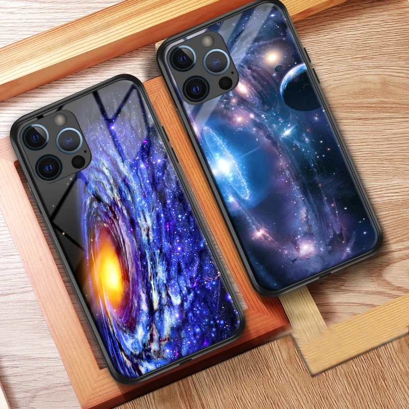 

Case for iphone 11 High Quality Black Phone Case Tempered Glass Cover Hard For iphone 11 12 Pro Max X XR XS Max 8 7 6 6s plus