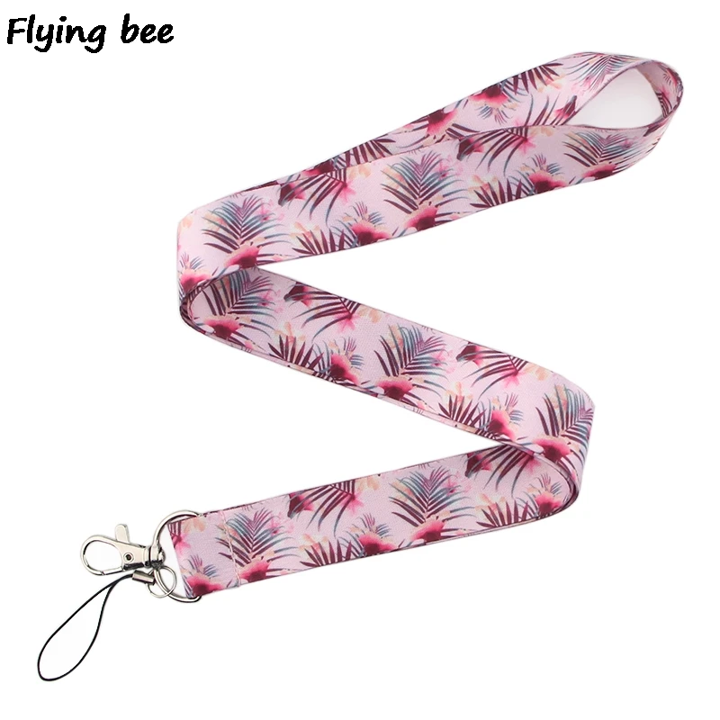 Брелок Flyingbee с цветочным рисунком модный держатель для ключей ремешок телефона