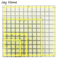 4pcs square acrylic quilting rulers fabric cutting ruler grid line quilters ruler clear mark for quilting sewing patchwork ruler