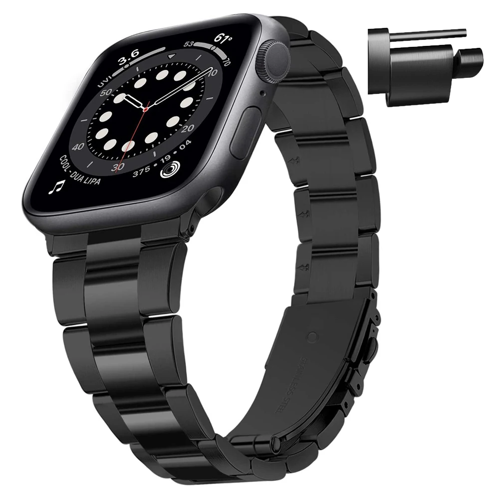 

Тонкий ремешок для Iwatch Band Apple Watch Se 6 5 4 3 44 мм 40 мм 42 мм 38 мм, браслет из нержавеющей стали с бесплатной регулировкой