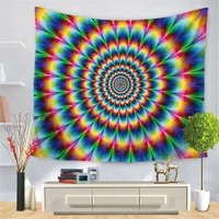 hippie geometric swirl psychedelic mandala tapestry wall carpet hippie bohemian boho decor wall hanging blanket beach yoga shawl