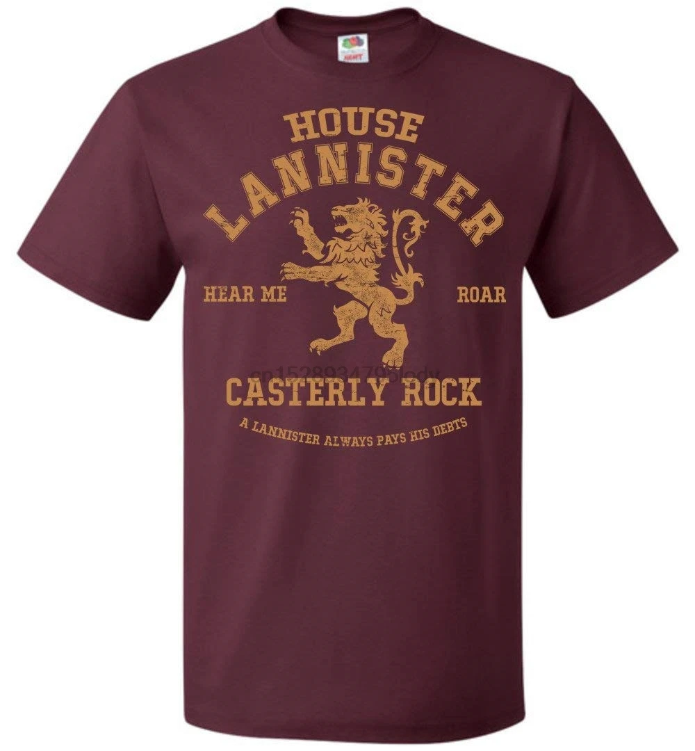 House Lannister Hear Me Roar Игра престолов футболка для взрослых мужчин и женщин до