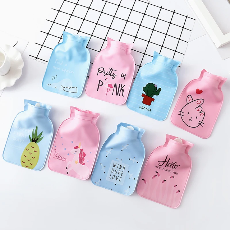 ПВХ Kawaii Мини сумка для горячей воды Милая бутылка карман девочки многоразовые