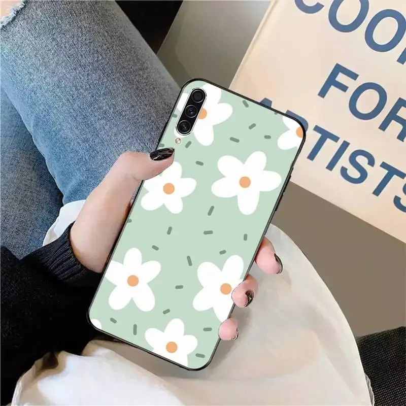 

Flowers pink design painting Phone Case For Samsung galaxy A S note 10 7 8 9 20 30 31 40 50 51 70 71 21 s ultra plus