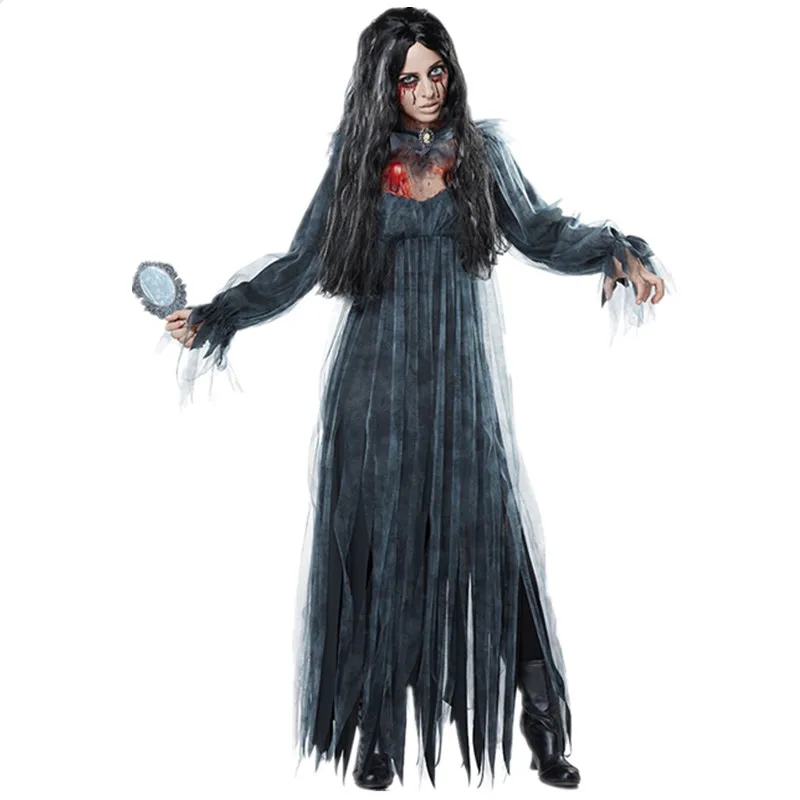 

Halloween Witch Vampire Costume Adult Female Day Of The Dead Vampire Queen Carnival Party Cosplay Costume Ghost Bride
