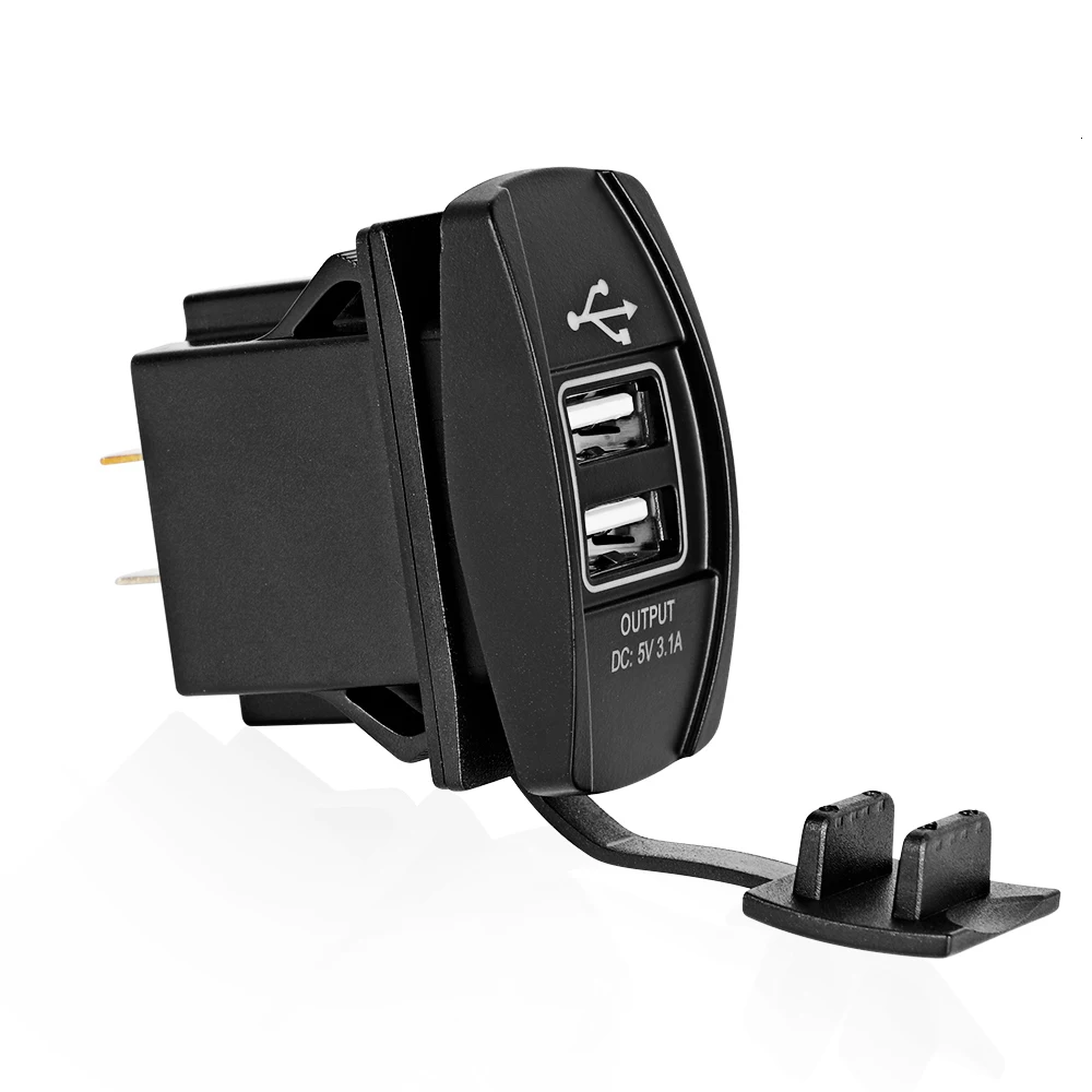 3.1A автомобильное зарядное устройство двойной usb зарядка ночник светодиодный дисплей Водонепроницаемый Автомобильный внутренний светодиодный светильник 12-24 В аксессуары 5 цветов