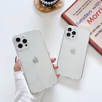 transparent phone case for iphone 13 12 mini 11 pro max xr xs se 2020 6 7 8 plus silicone soft tpu crystal clear back cover etui
