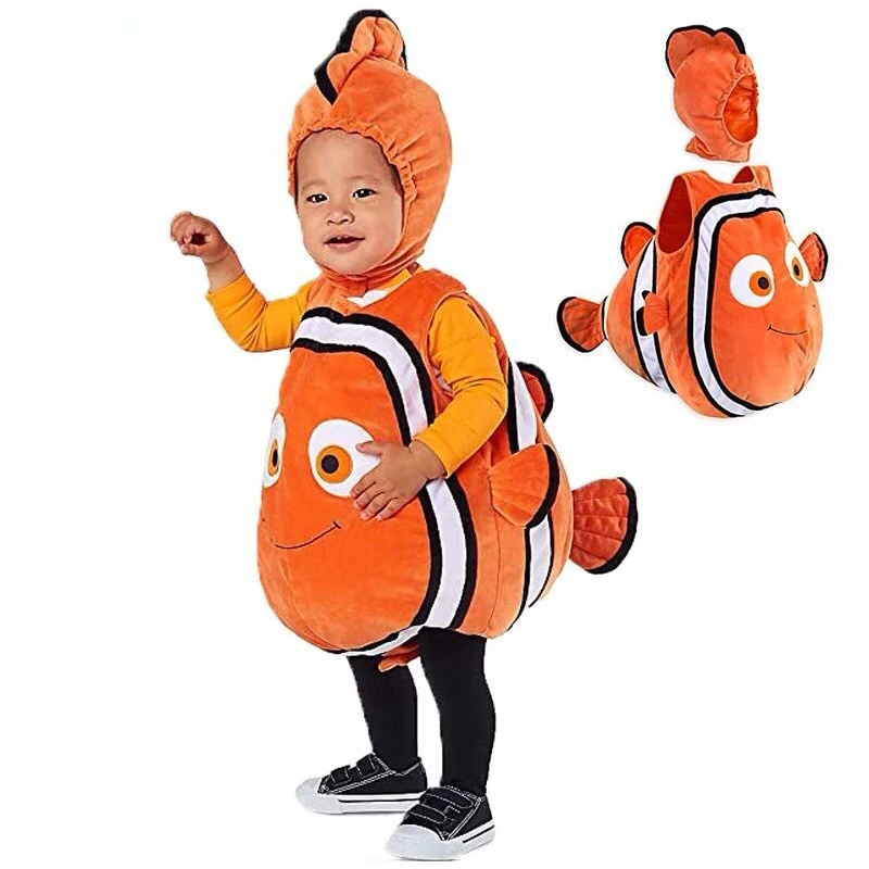 

Baby Kids Fish Clownfish Nemo Costume From Pixar Animated Film Finding Nemo Christmas Cosplay Costume Halloween Costume for Kids
