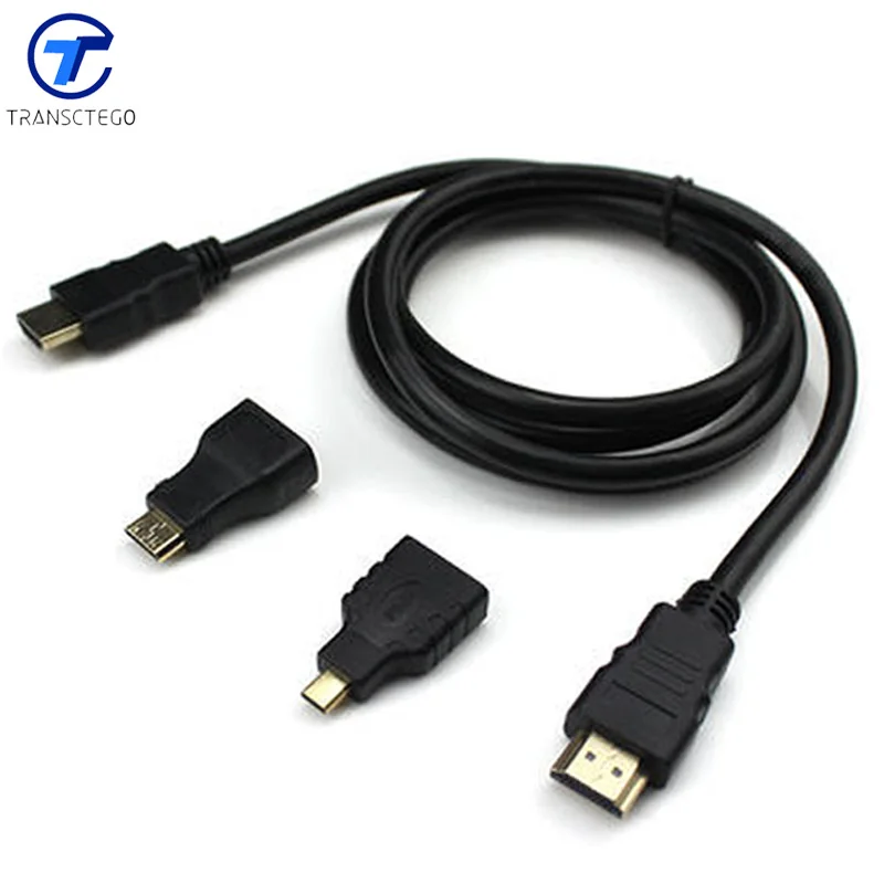 

3 в 1 HDMI совместимый переходник-адаптер линия Micro HD кабели 1,5 м конвертер цифровой аудио кабель hdmi адаптер порт дисплея