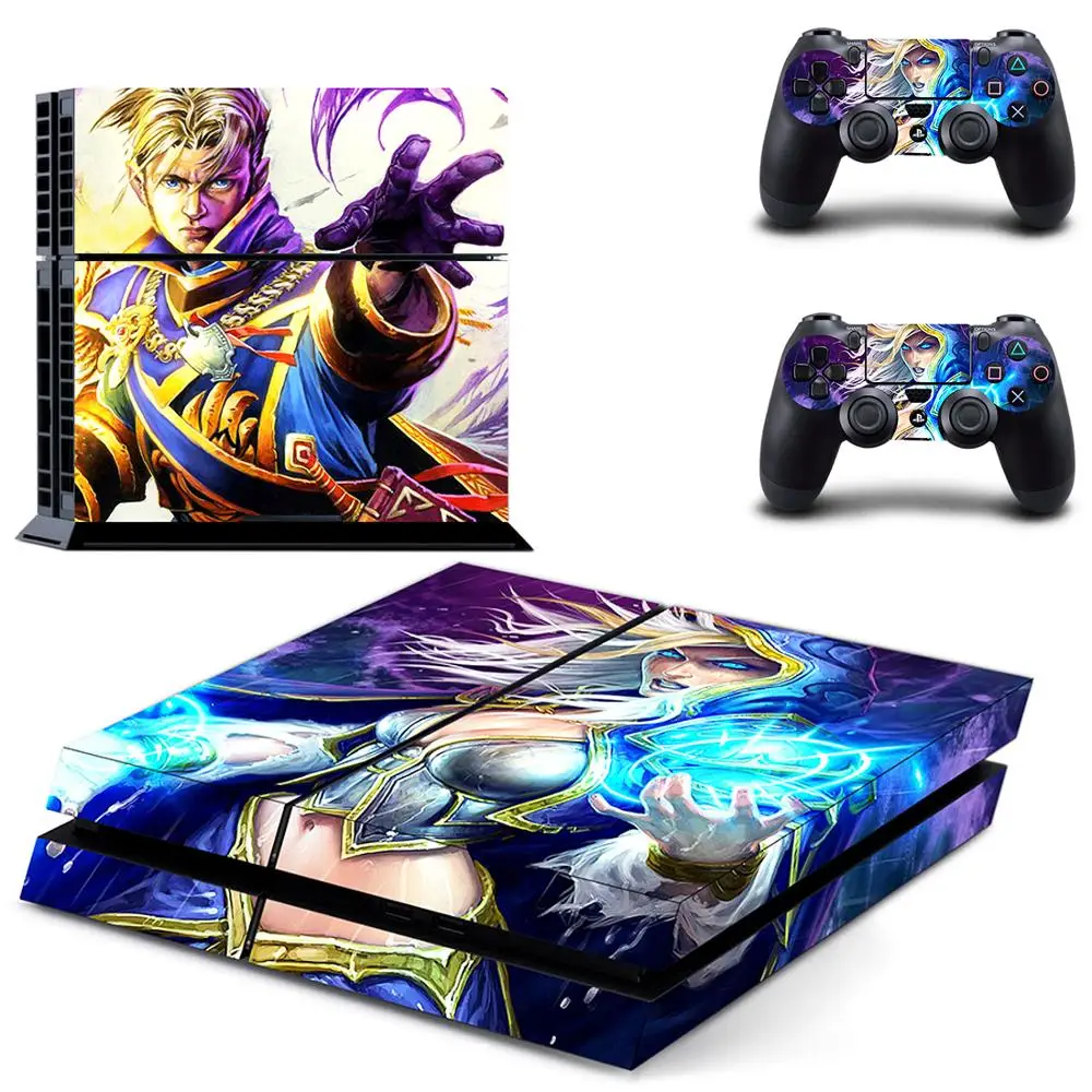 Стильная наклейка в стиле League Of Legends PS4 для консоли Playstation 4 и 2 контроллеров