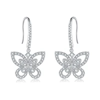 boeycjr 925 silver butterfly design d color moissanite 1 22ct total vvs fine jewelry drop earrings for women gift