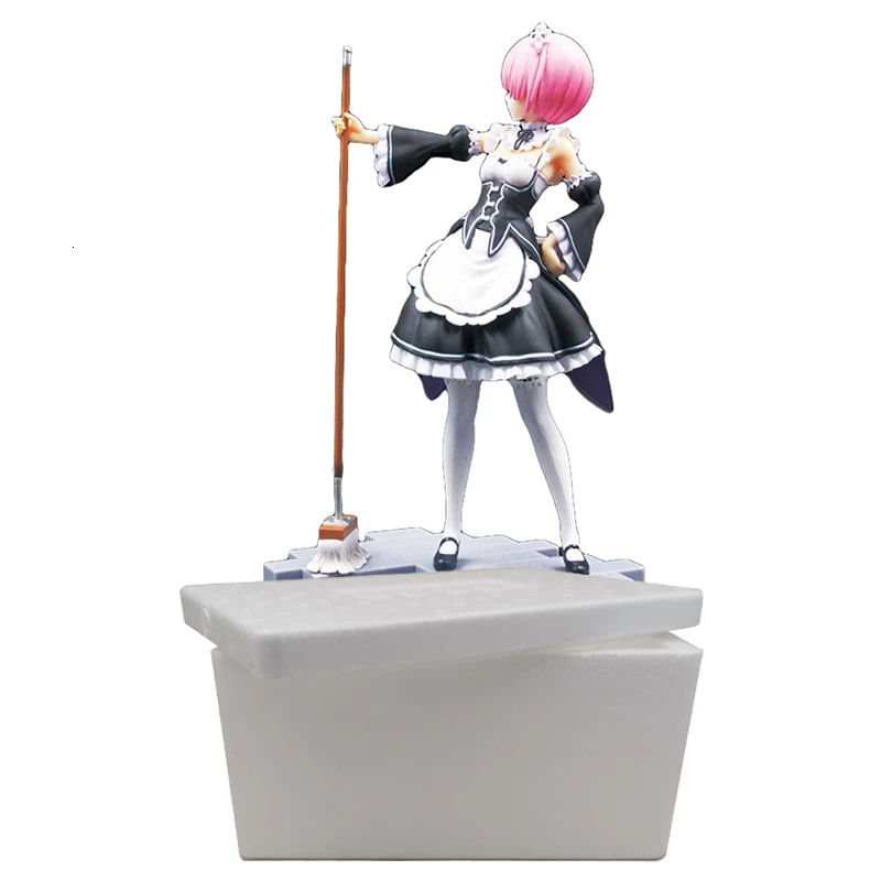 RMLM-01 ram Re: Life другой мир от Zero re: zero Rem Ram кукла «горничная» Emilia Аниме Фигурка Фигурки Коллекция игрушки для детей Подарки - Цвет: RMLM-01 ram