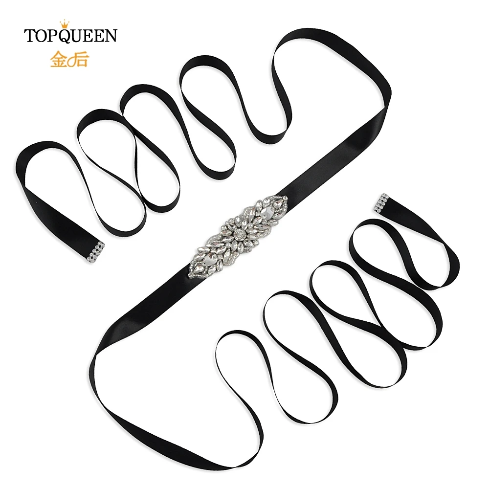 TOPQUEEN S337 формальные ремни для женщин платья Блестящие ремни для женщин Ювелирный пояс для свадебного платья нарядный пояс со стразами