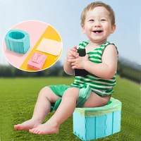 portable baby potty toilet seat car outdoor travel camping kids potty training seat childrens folding potty toilet