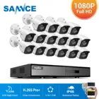 Система видеонаблюдения SANNCE, инфракрасная камера безопасности 5-в-1, 16 каналов, 1080 пикселей, 1080N, DVR, 16X, 1080 пикселей, есть защита от непогоды