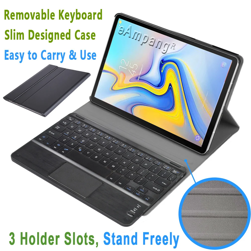 

Touchpad Keyboard Case for Samsung Galaxy Tab A 10.5 2018 T590 T595 Russian Spanish Arabic Hebrew Korean Turkish Thai Keyboard