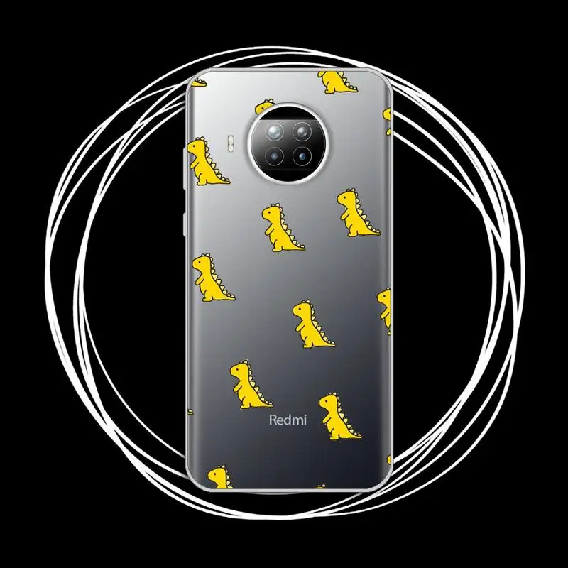 

Cute Dinosaur Baby Fashion Phone Case Transparent for Xiaomi Redmi note 10 t 8 9 pro lite 11