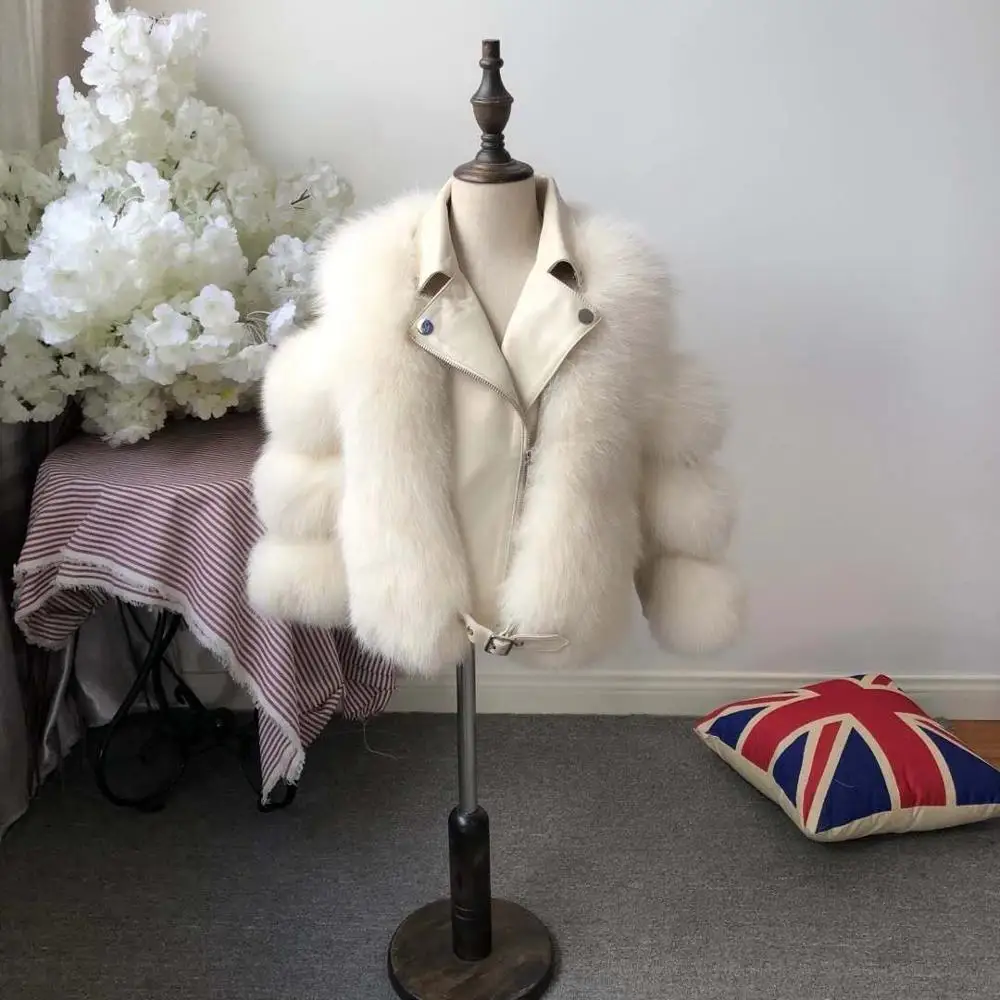 Зимняя верхняя одежда с натуральным лисьим мехом для мальчиков и девочек Детское