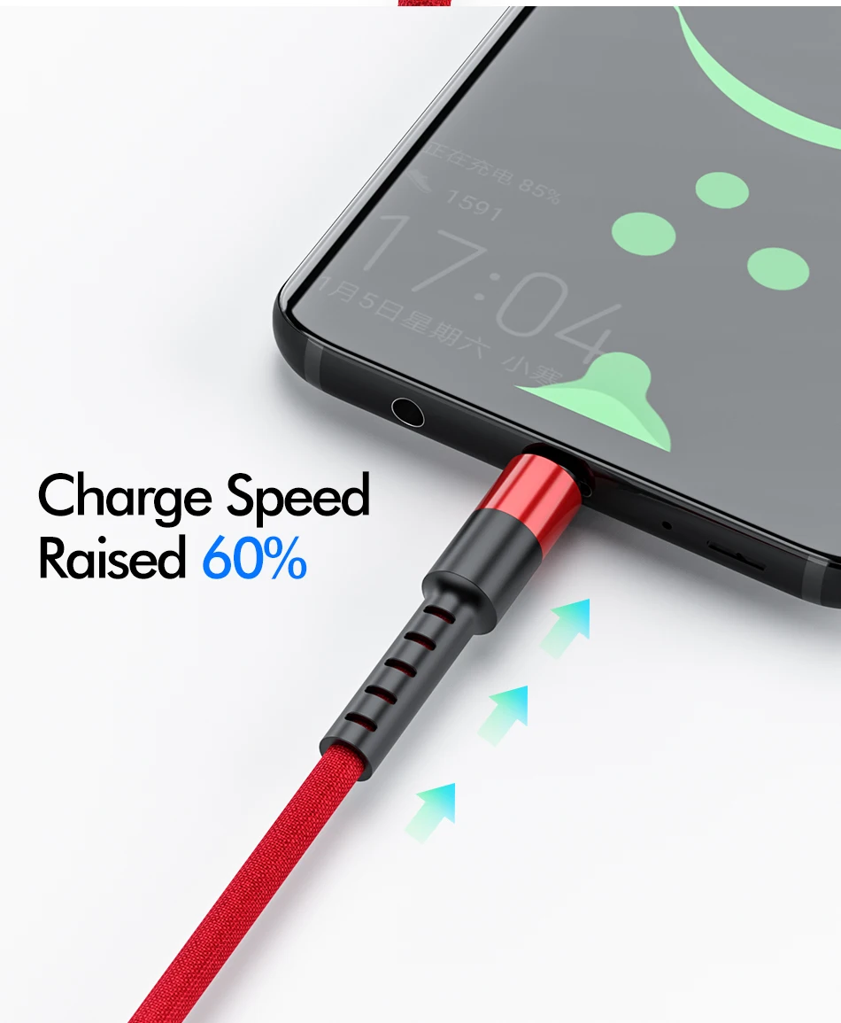 ROCK usb type-C кабель для samsung S9 S8 Быстрая зарядка type-C мобильный телефон дата зарядки USB C кабель для Xiaomi mi9 Redmi note 7