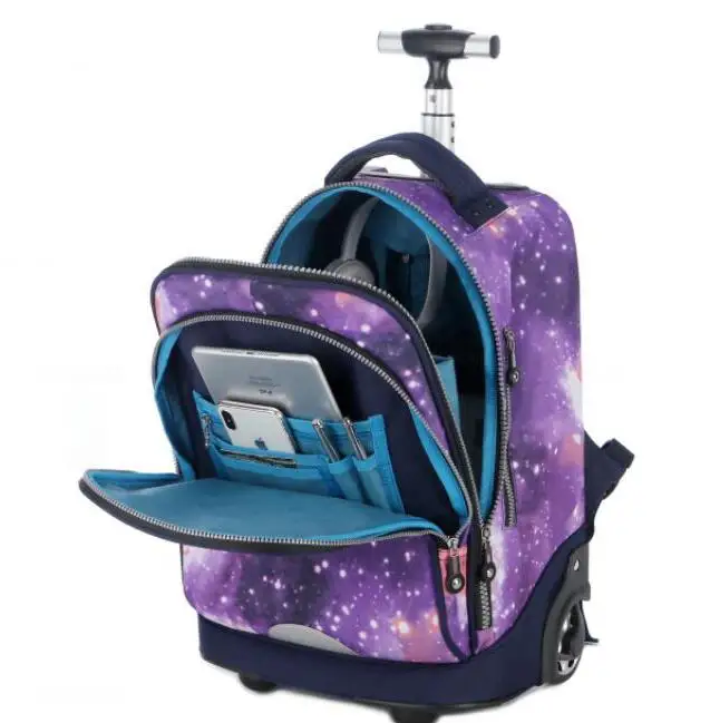 Школьный рюкзак на колесиках для подростков, ручная сумка для багажа, школьный рюкзак на колесиках, дорожная сумка на колесиках для школьно...