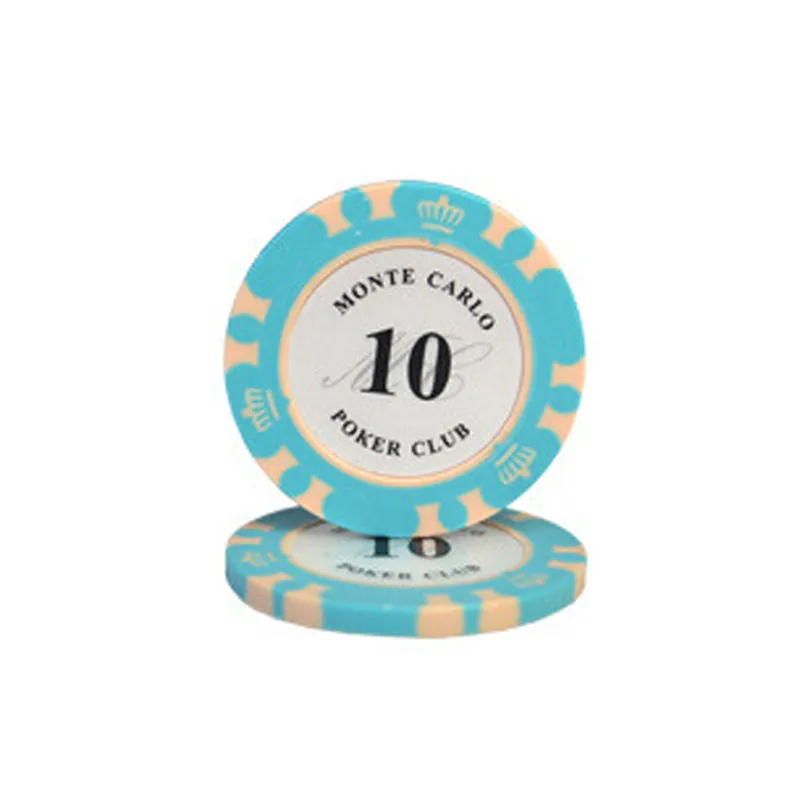 

25Pcs Texas Chip Metal Coins Crown Monte Carlo Chips, Poker Club Accessories 14-gram premium heavyweight poker chips brybelly