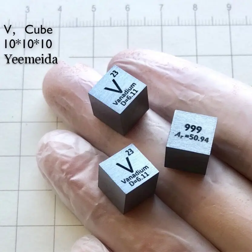 

10mm Element Cube V Nb Ta Mo Cr Tungsten Titanium Zirconium Hafnium 99.95%
