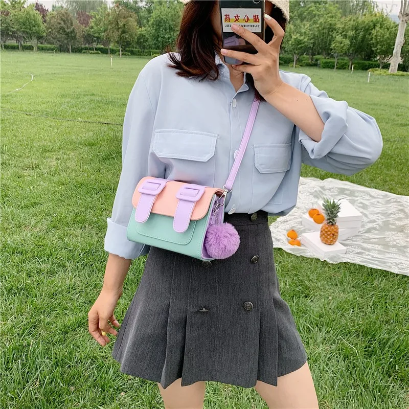 Женская сумка Кроссбоди маленькая фиолетовая сумочка из искусственной кожи