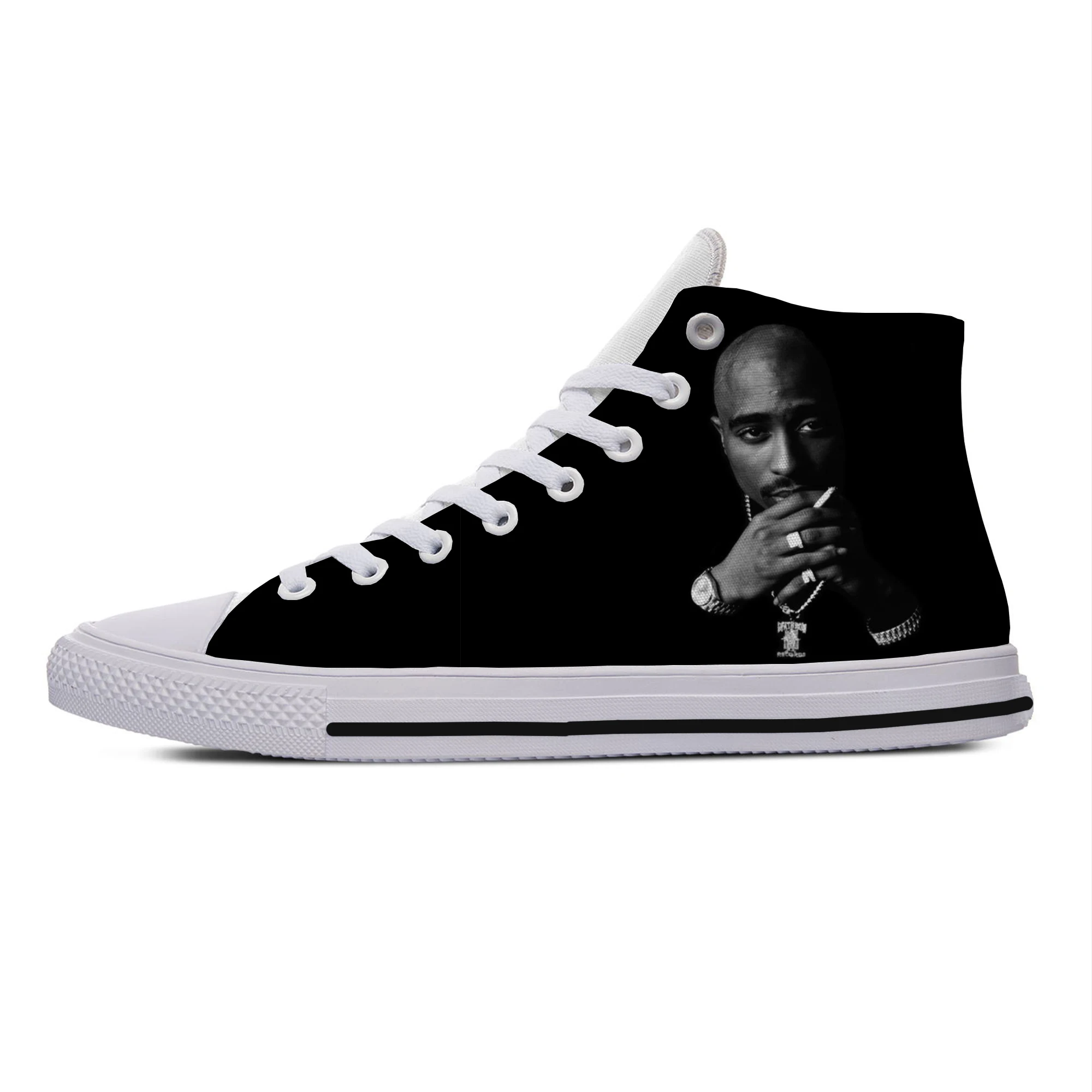 Г. Новая модная летняя повседневная обувь 2Pac Tupac Shakur Icon Rap легкая парусиновая обувь для отдыха дышащие модные плимсоллы - Цвет: 2Pac Tupac 3