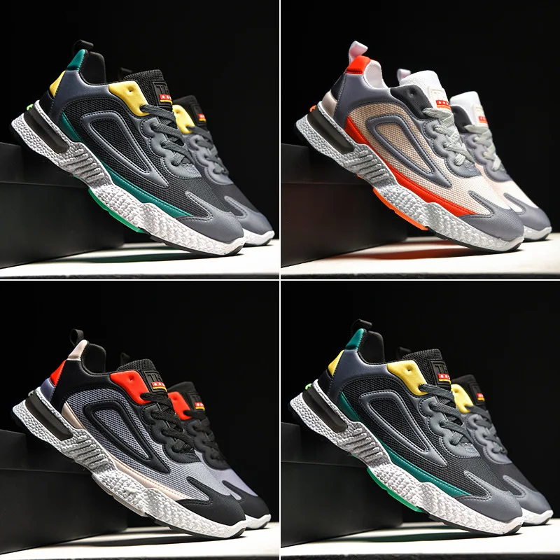 

2021spring New Men's Shoes Trendy Breathable Running Shoes Platform Dad Shoes Fashion Casual Sneakers Flat Shoes