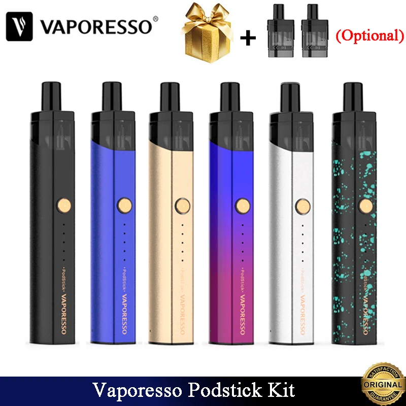 Оригинальный вейп набор Vaporesso Podstick аккумулятор 900 мАч емкость 2 мл Pod 1 3 Ом/0 6ом
