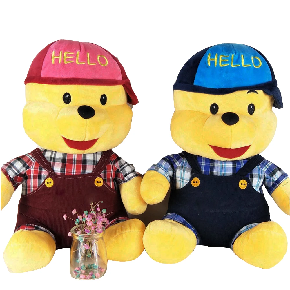 Детские плюшевые мягкие игрушки медведь с шапочкой Детский Рождественский