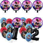 Набор воздушных шаров из алюминиевой пленки с цифрами пятница ночь