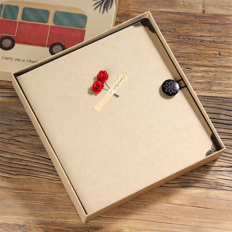 安い スクラップブック-ヴィンテージのフォトアルバムアルバム,クラフト紙,クリエイティブなアルバム,スクラップブック,家の装飾d50pa