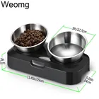 Регулируемая миска для домашних животных, Антискользящая подставка с 15 градусами, для собак и кошек, медленная подача, двойная миска, Диспенсер, кормушка для напитков