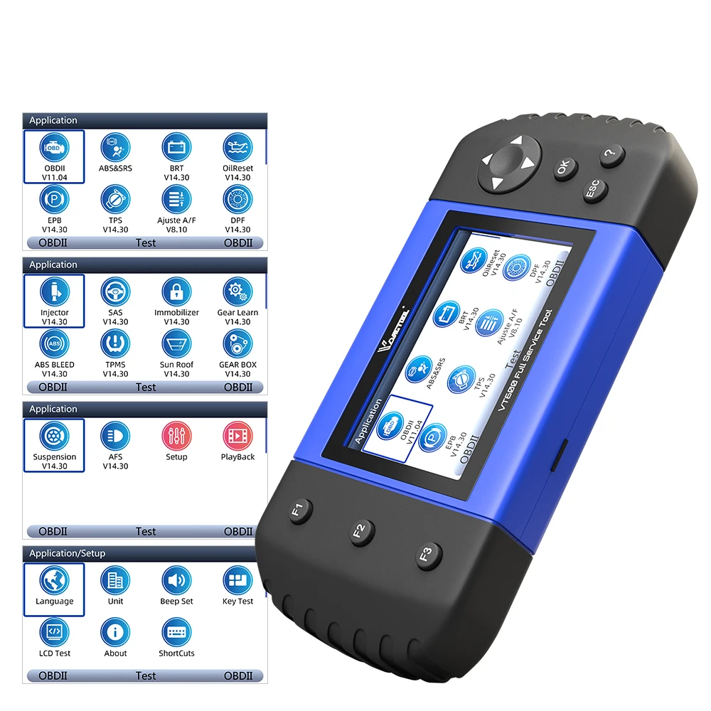 VT600 OBD2 автомобильный сканер инструмент для двигателя ABS SRS EPB служба сброса масла