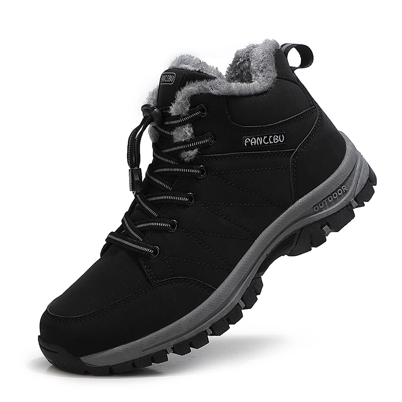 Hot Sale Men And Women Winter Cold-Proof Plus Velvet Snow Boots Couple Outdoor Leisure Warm Cotton Shoes Walking Shoes