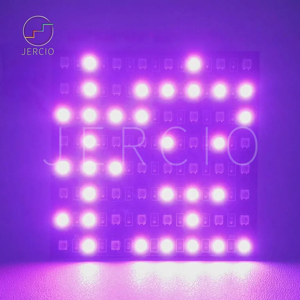 JERCIO WS2812B 8x8 пикселей модуль панели управления пикселей экран Neopixel матрица WS2812 индивидуально адресуемый IC чип DC5V пользовательский дом