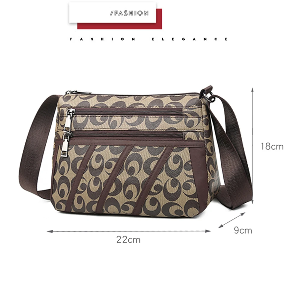 

Fashion New Women's Bag Vintage Women PU Leather Printing Crossbody Shoulder Messenger Bag Casual Ladies Small Handbags Purse