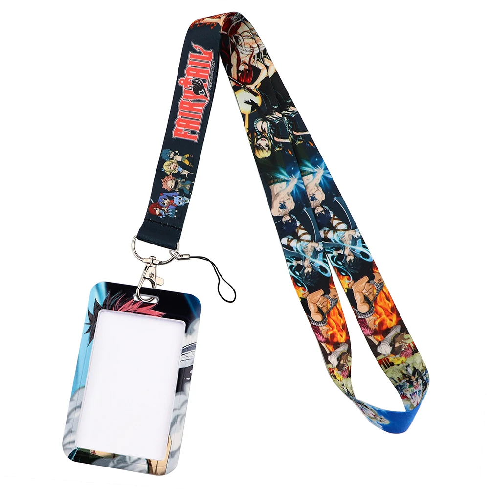 DZ2588 Anime Manga FAIRY TAIL Lanyard For Keys ID Credit Bank Card Cover Badge Holder Phone Charm Keychain Accessories | Украшения и