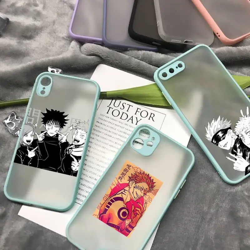 

Jujutsu Kaisen anime Phone Case matte transparent For iphone 7 8 11 12 plus mini x xs xr pro max cover