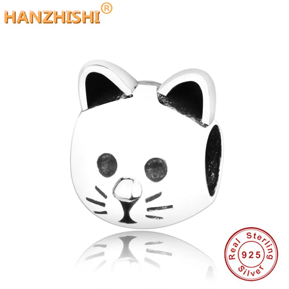 Браслет из стерлингового серебра 925 пробы с очаровательным котом и животным