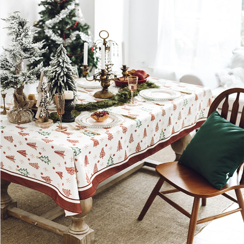 Новинка Рождественская скатерть высокое качество прямоугольная 2022 в