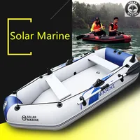 3 Person 2.3 M PVC Inflatable Fishing Boat Rowing Kayak Thick And Wear-resistant Canoe Air Mat Floor With All Accessories