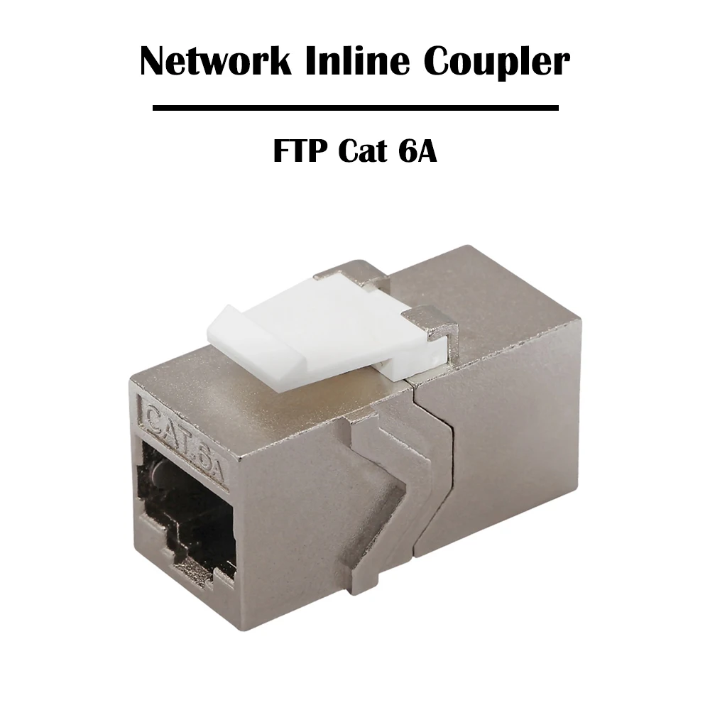 10ชิ้น FTP Cat 6A Inline Coupler เครือข่าย Keystone Jack Ethernet RJ 45พอร์ตสำหรับสายแผง Patch LAN เครือข่าย