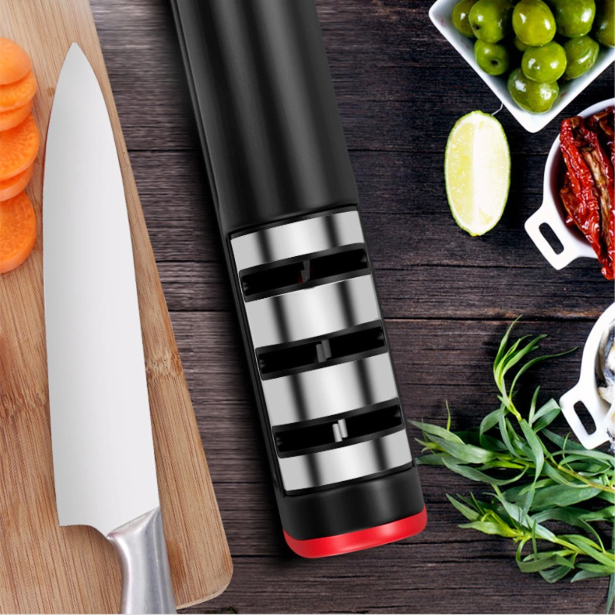 Быстрая точилка 3 ступени Профессиональная кухонная заточка точильный камень