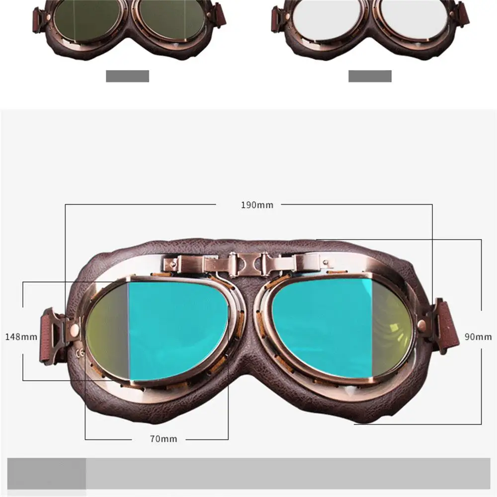 

Hot Sales Motorcycle Goggles Vintage Motor Glasses Cruiser Folding Goggles Fishing Cycling Anti-Wind ATV UV Protection Goggles
