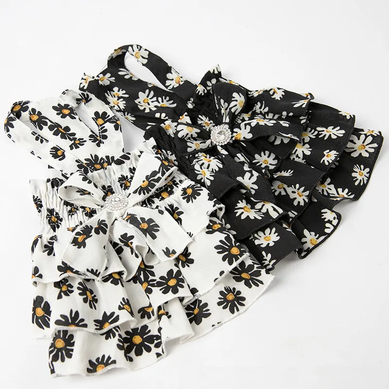 Одежда для кошек и собак летнее платье собаки одежда чихуахуа юбка симпатичные