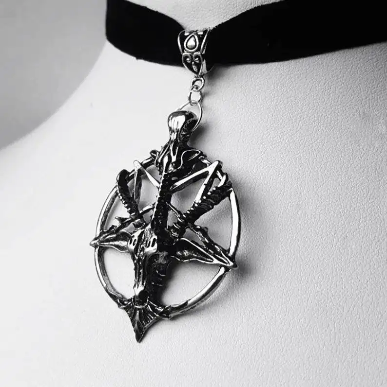 Вельветовый чокер Baphomet винтажное ожерелье Kuroshitsuji в виде пятиконечной звезды