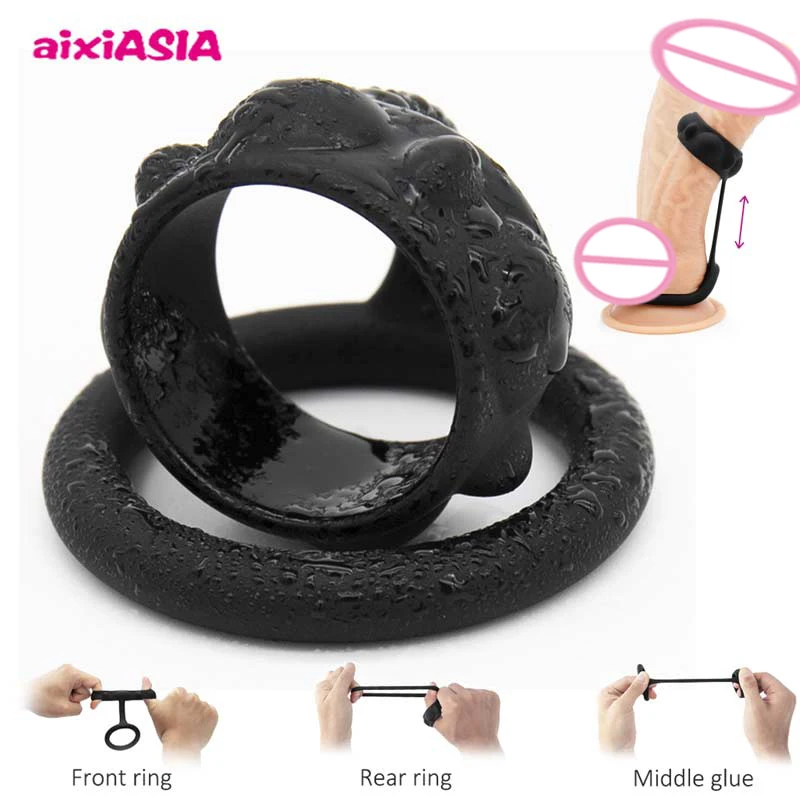 Мужской фаллоимитатор с замком пенис кольцо для члена задержка эякуляции 18 +